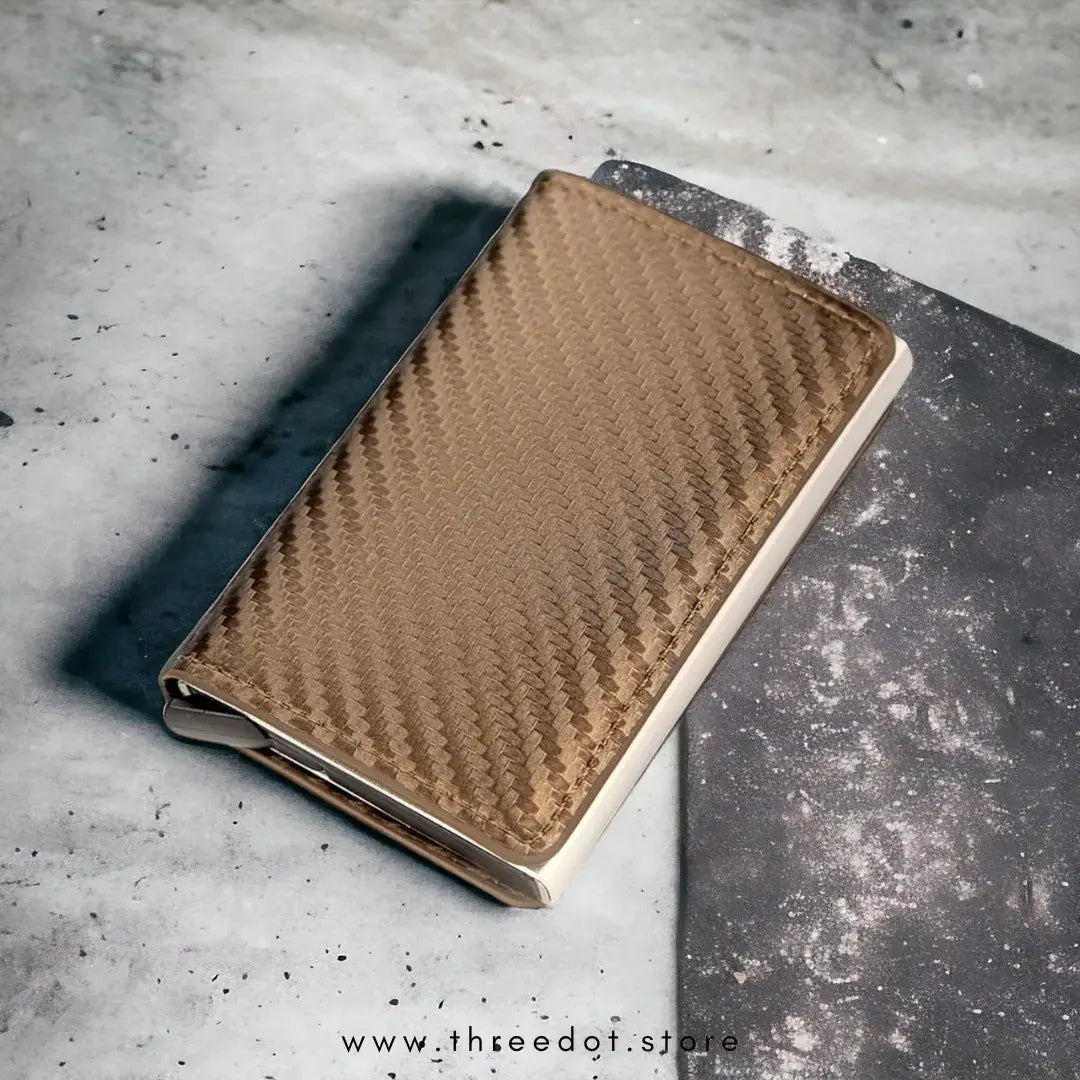 SLIM METALLIC POP-UP CARD HOLDER