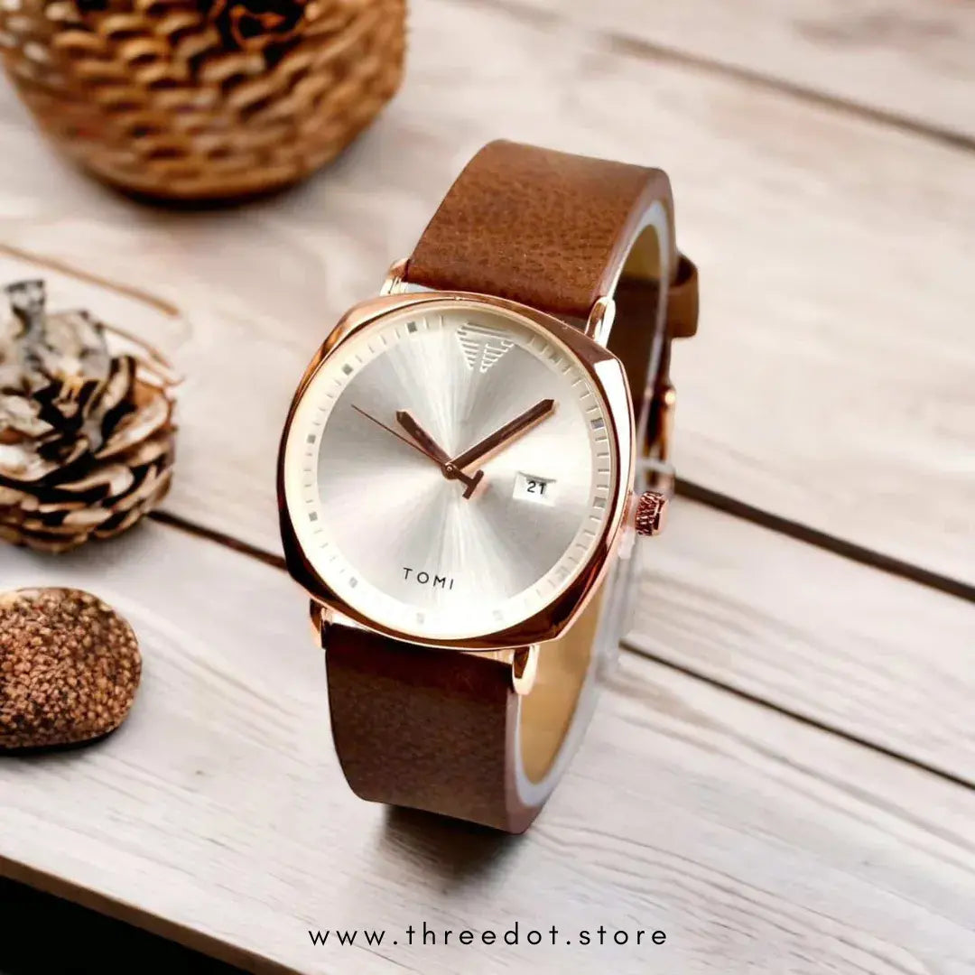 TOMl CLASSY ALPINE SQUARE BRANDED WATCH