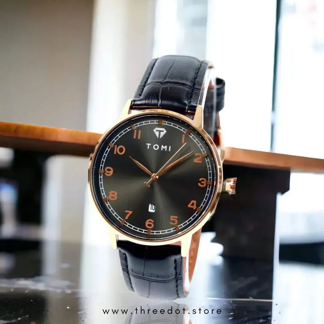 TOMl ORIGINAL LEATHER STRAP WATCH