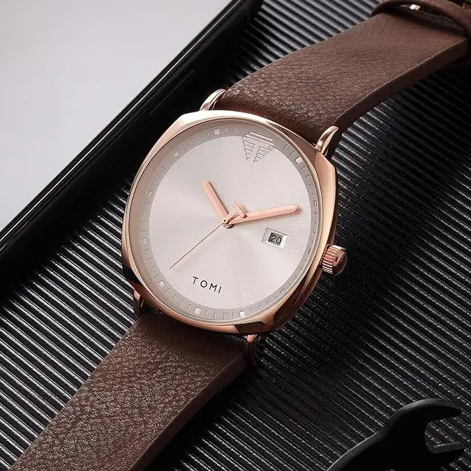 TOMl CLASSY ALPINE SQUARE BRANDED WATCH